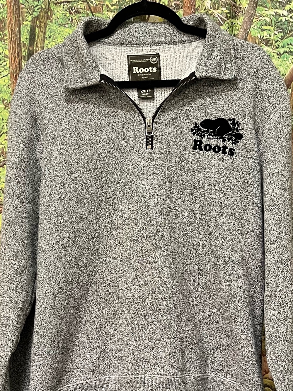 Roots Heather Gray Quarter-Zip Sweatshirt